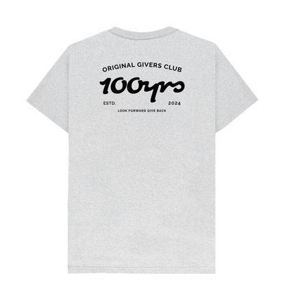 Grey Recycled Printed T-Shirt Back