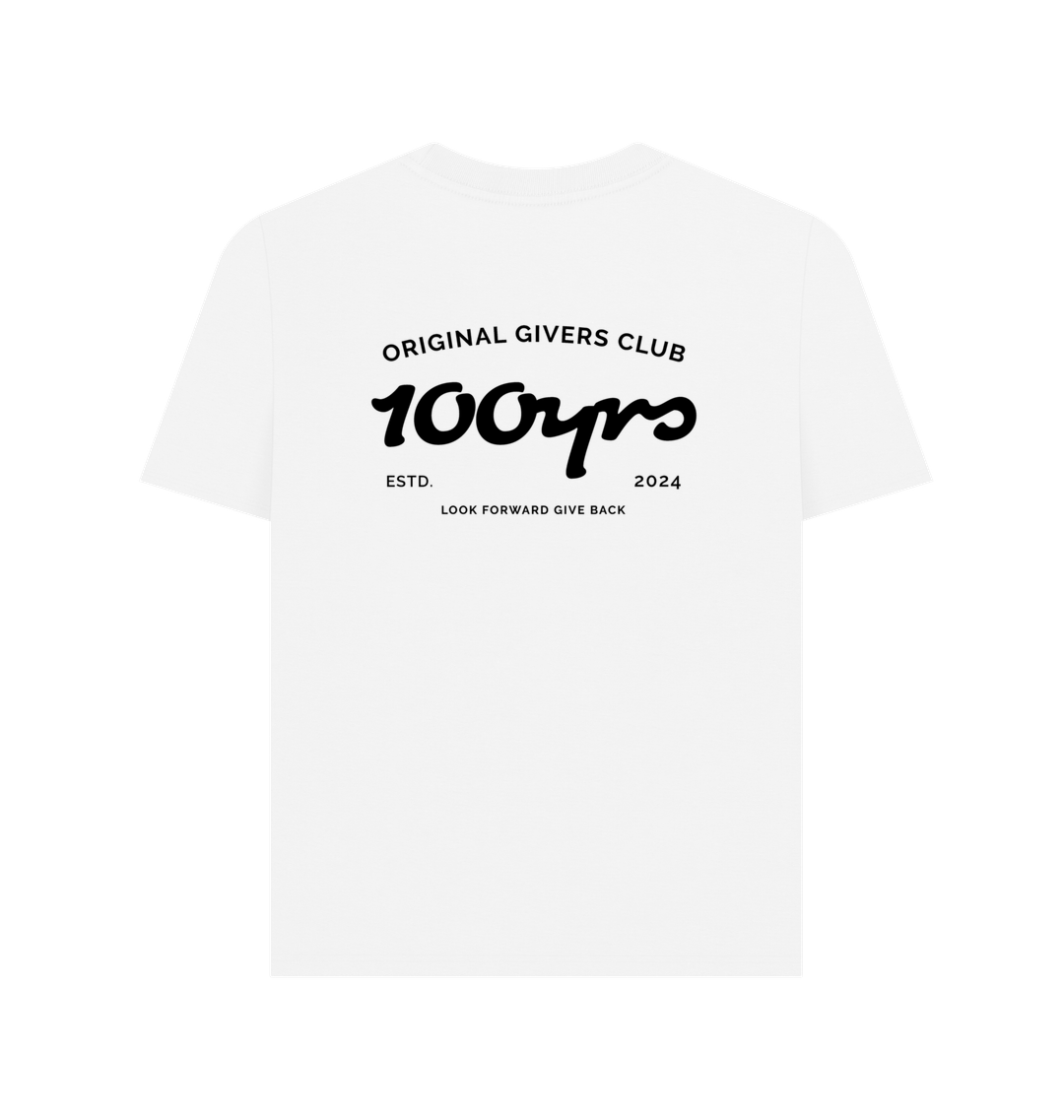 White Printed T-shirt Back