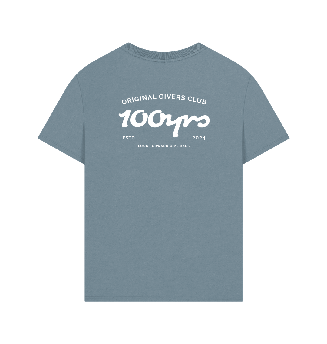 Stone Blue Printed T-shirt Back