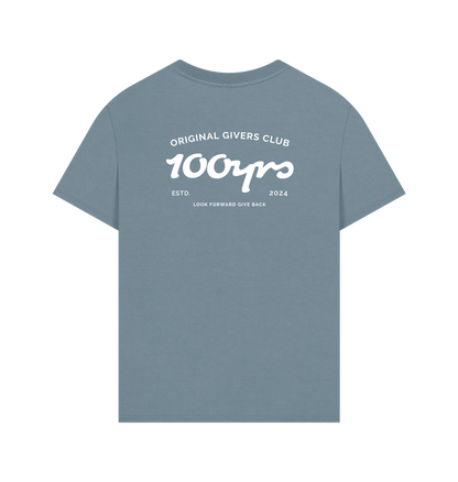 Stone Blue Printed T-shirt Back