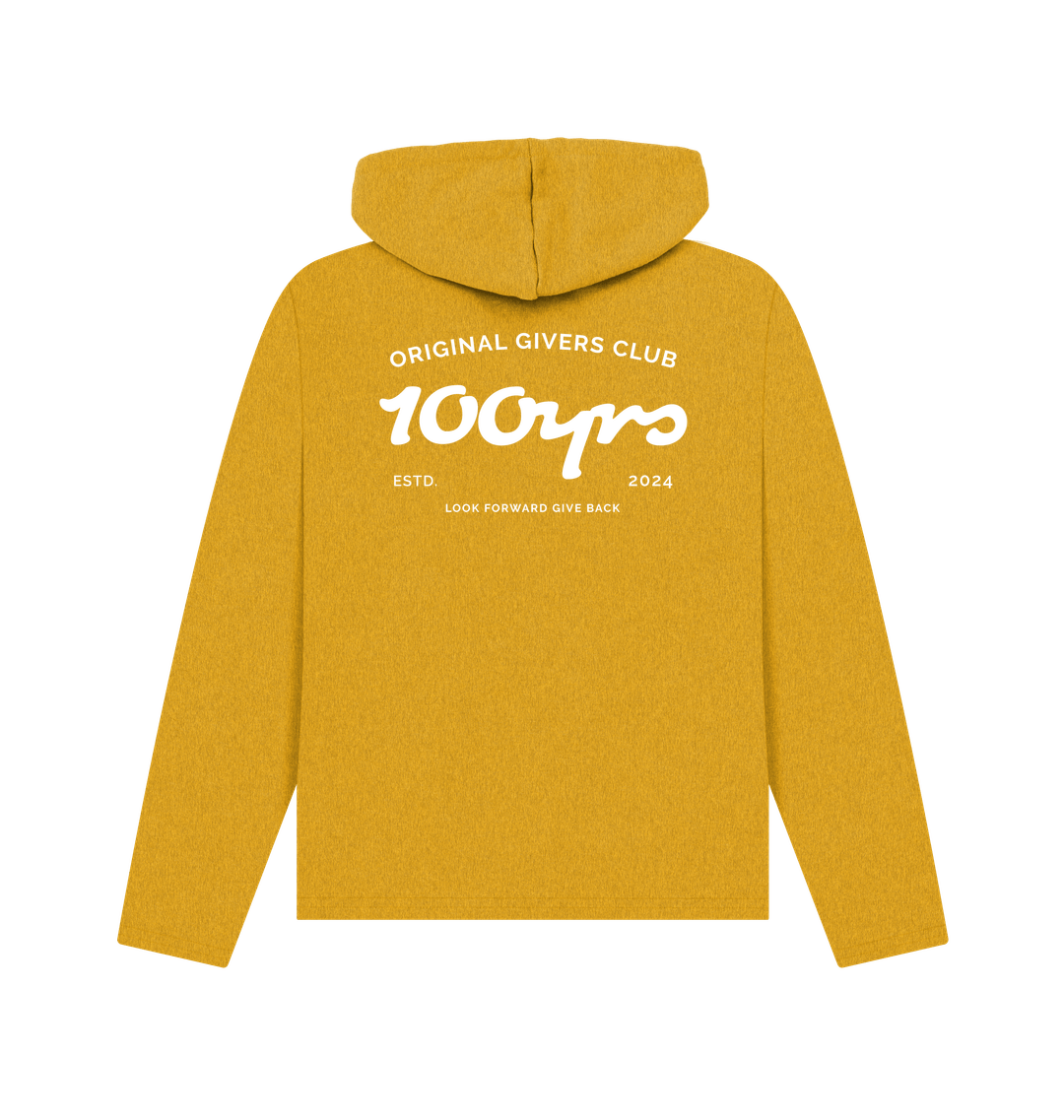 Sunflower Yellow Recycled Hoody Back