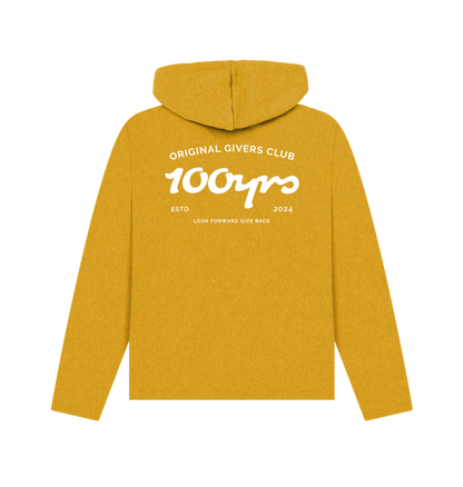 Sunflower Yellow Recycled Hoody Back