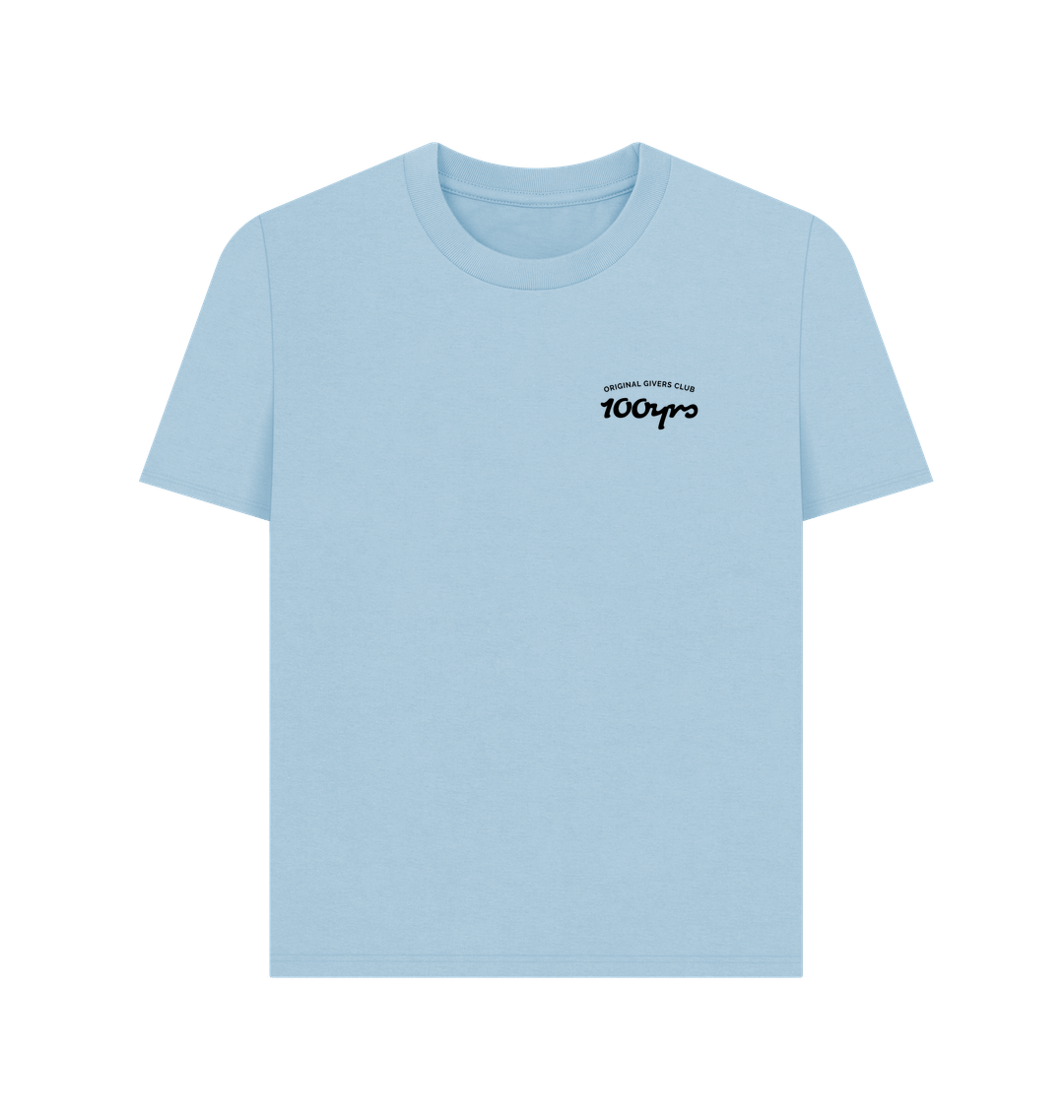 Milky Blue Printed T-shirt Front