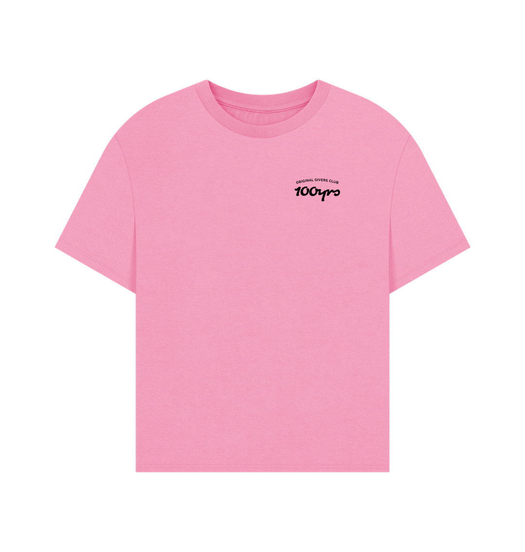 Rose Pink Printed T-shirt Front