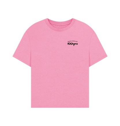 Rose Pink Printed T-shirt Front