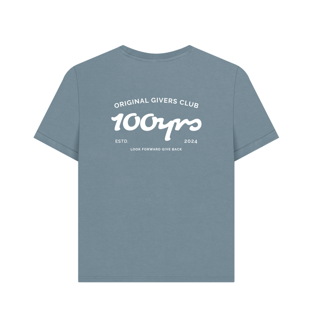 Stone Blue Printed T-shirt Back