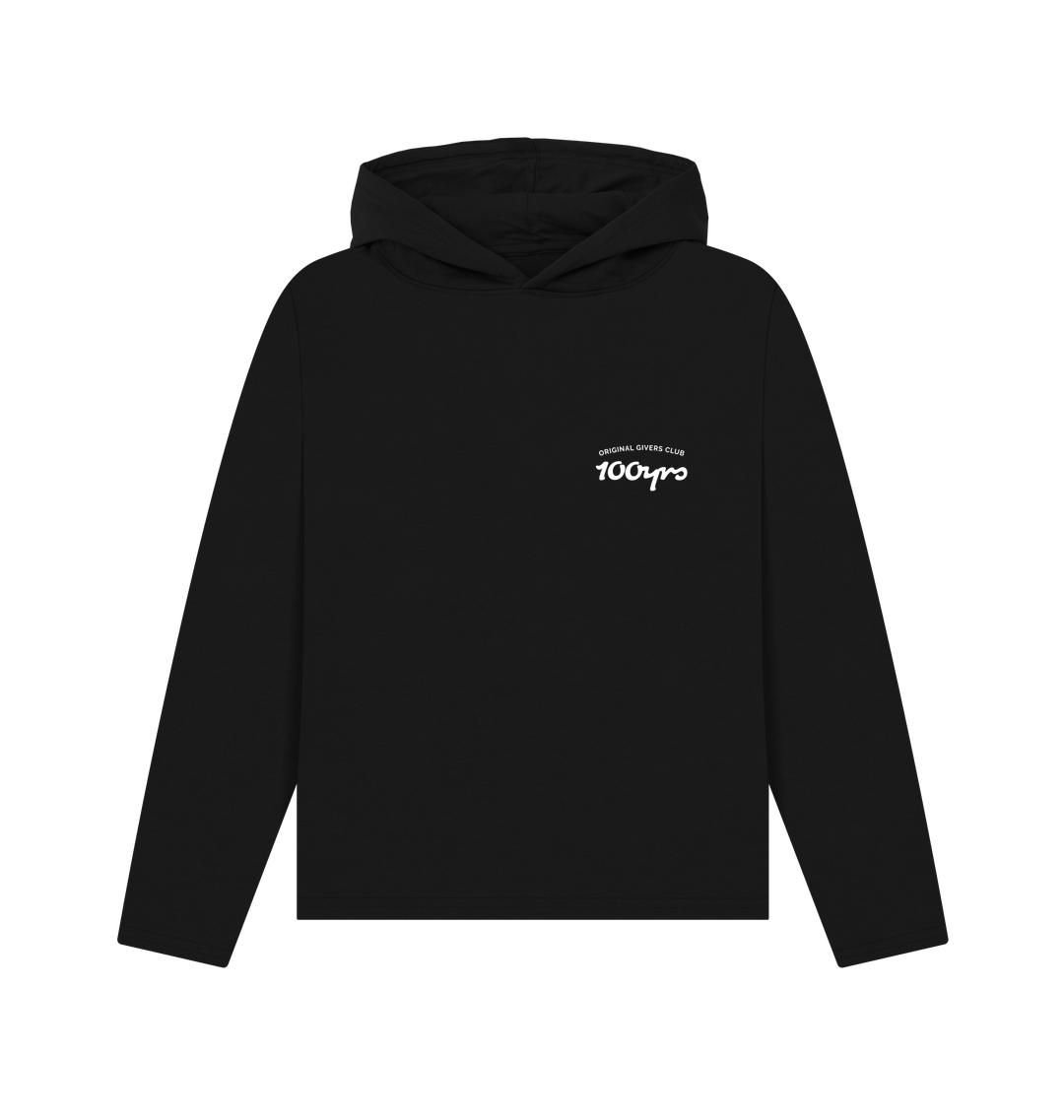 Black Recycled Hoody Front