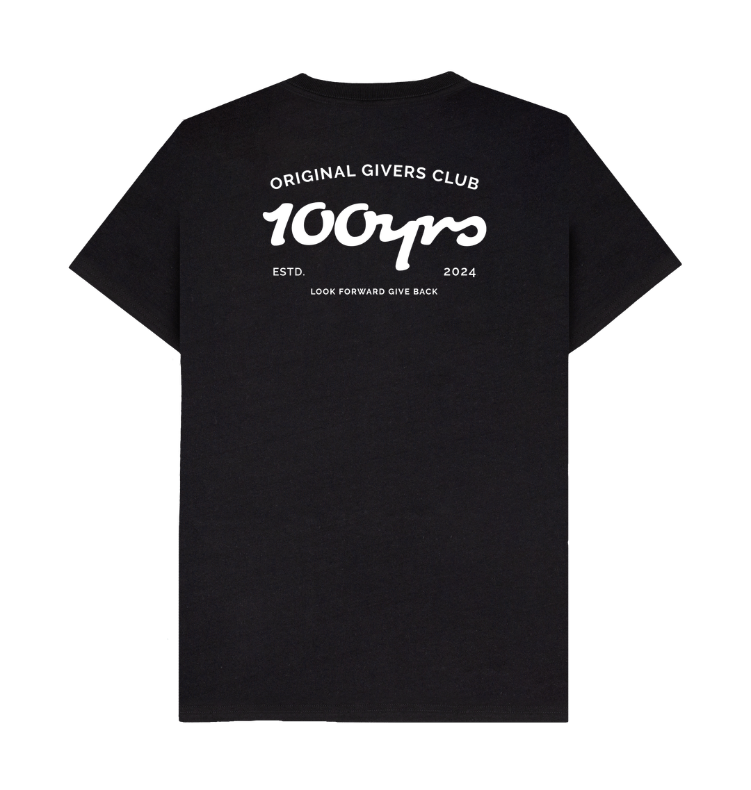 Black Recycled Printed T-Shirt Back