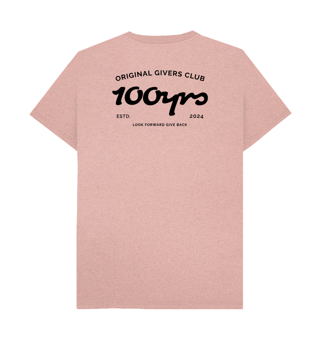 Sunset Pink Recycled Printed T-Shirt Back