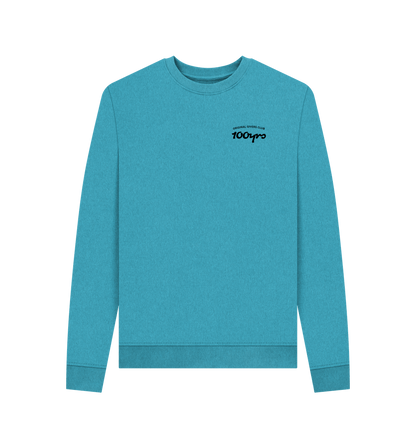 Ocean Blue Recycled Printed Sweater Front