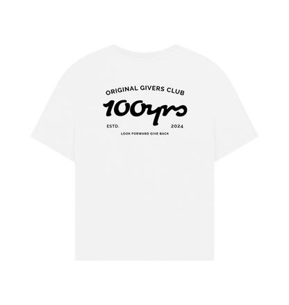 White Printed T-shirt Back