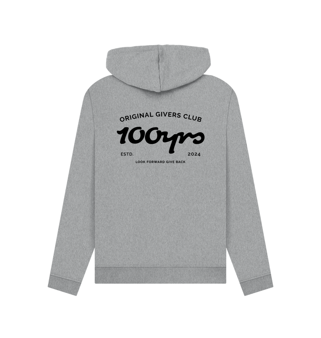 Light Heather Printed Hoody Back