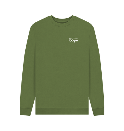 Khaki Printed Sweater Front