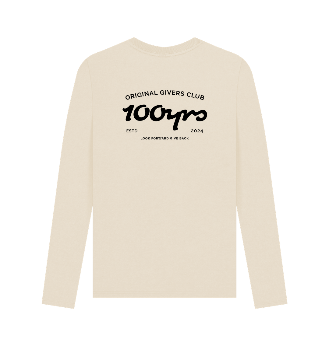 Oat Printed Long Sleeve T Shirt Back