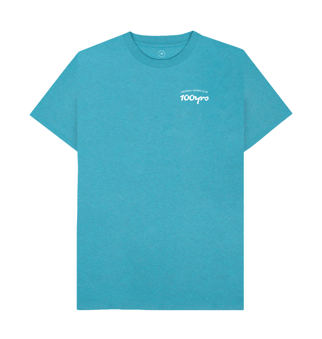 Ocean Blue Recycled Printed T-Shirt Front