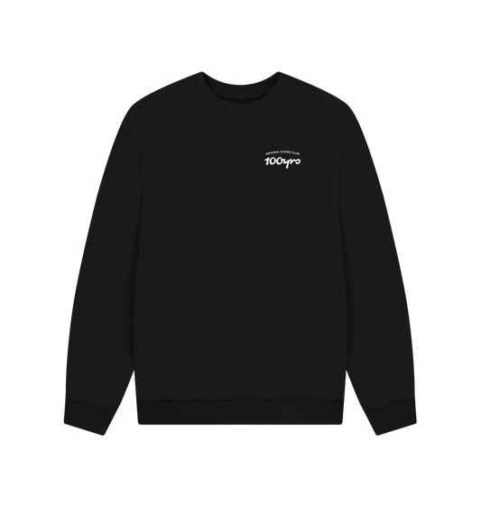 Black Printed Sweater Front