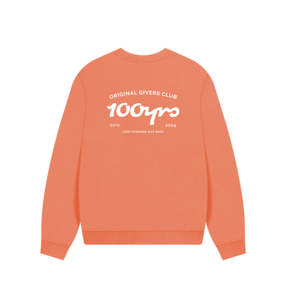 Apricot Printed Sweater Back