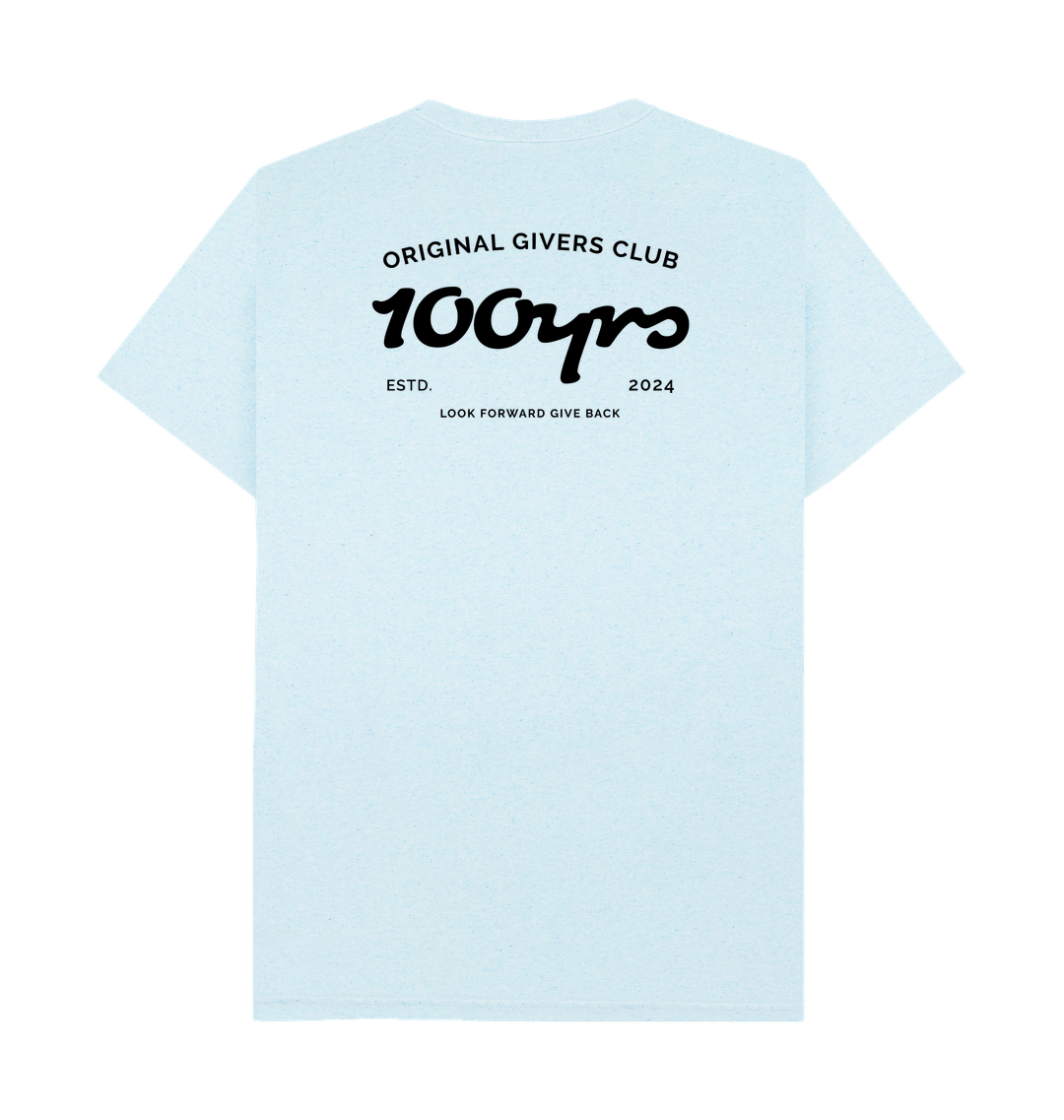 Light Blue Recycled Printed T-Shirt Back