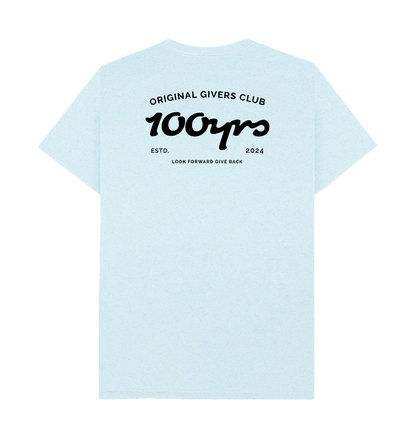 Light Blue Recycled Printed T-Shirt Back