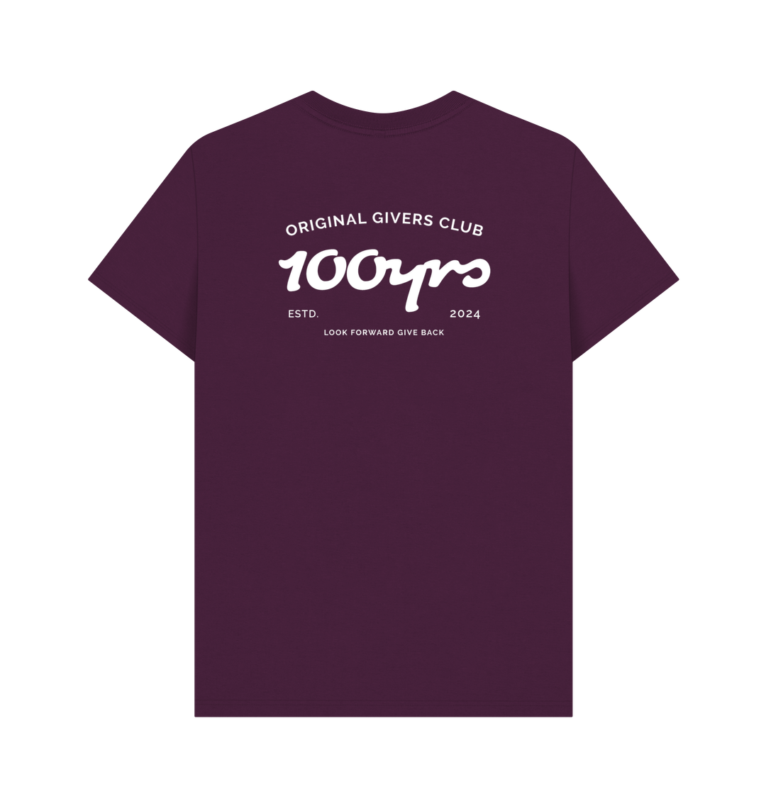 Purple Printed T-shirt Back