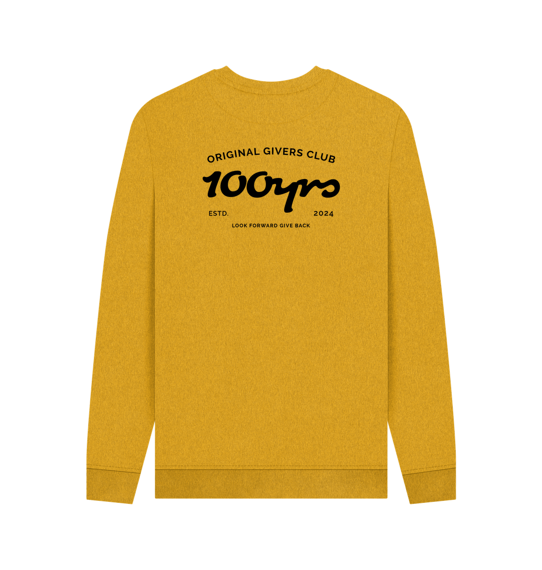 Sunflower Yellow Recycled Printed Sweater Back