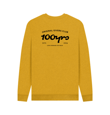 Sunflower Yellow Recycled Printed Sweater Back