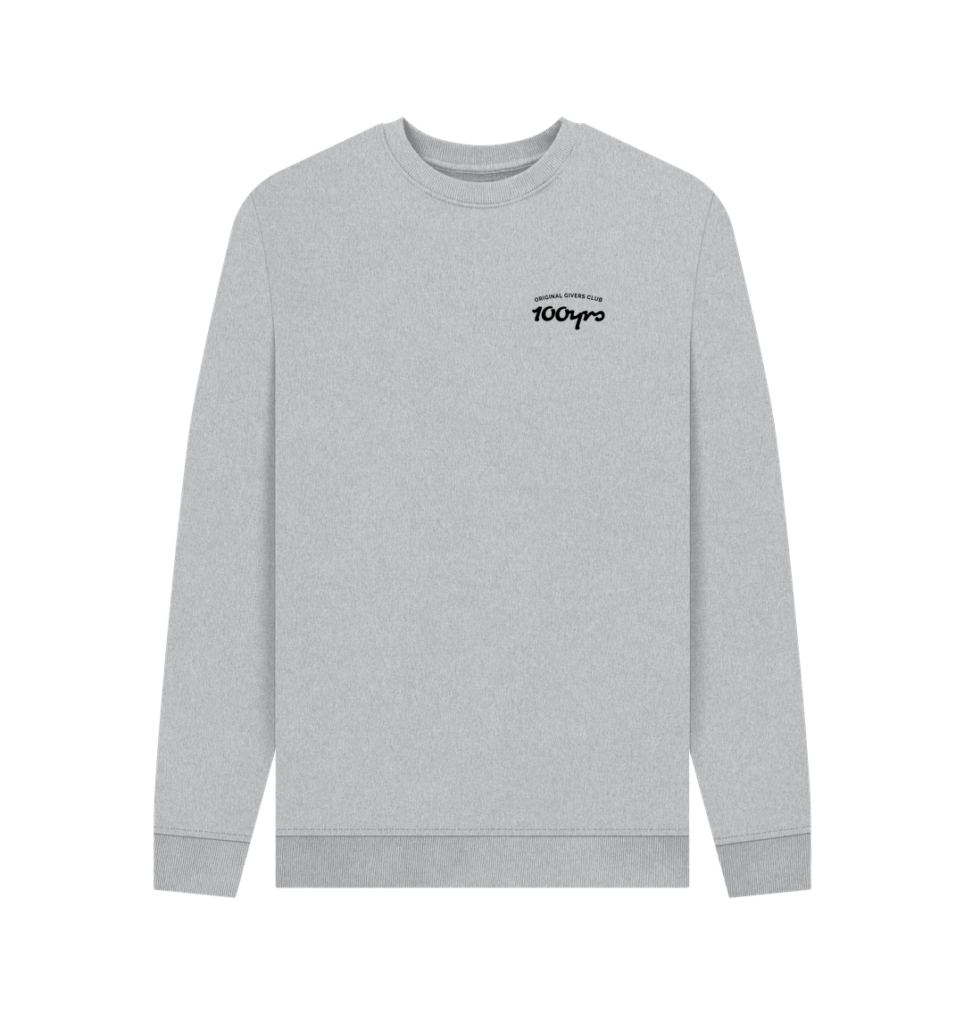 Grey Recycled Printed Sweater Front