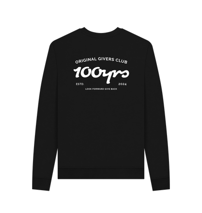 Black Printed Sweater Back