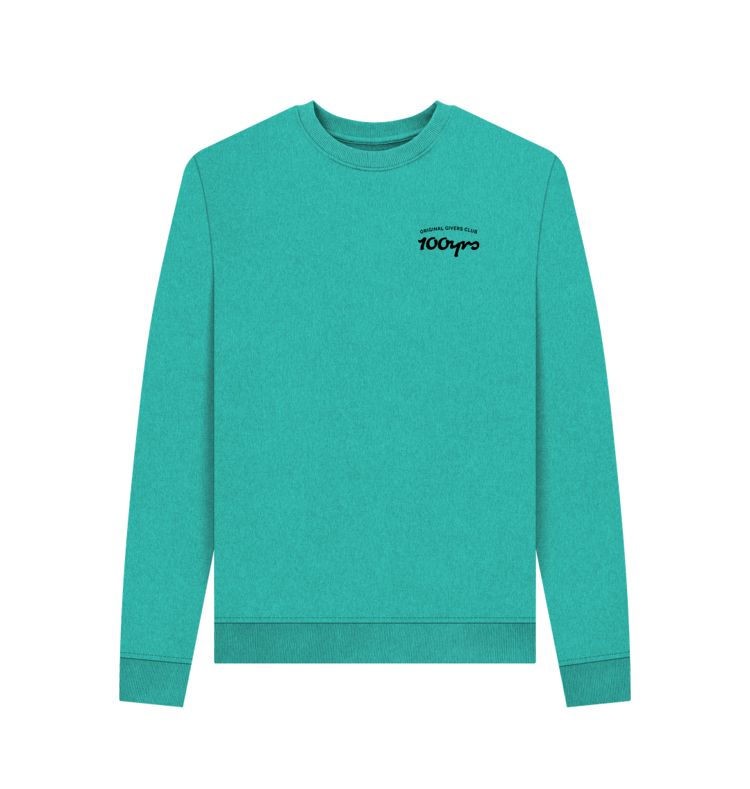 Seagrass Green Recycled Printed Sweater Front