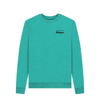 Seagrass Green Recycled Printed Sweater Front