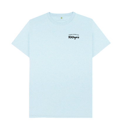 Light Blue Recycled Printed T-Shirt Front