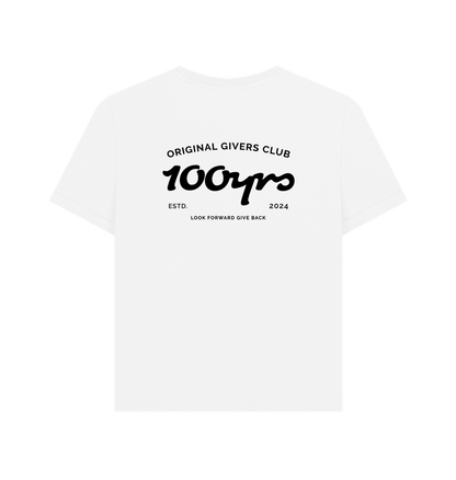 White Printed T-shirt Back