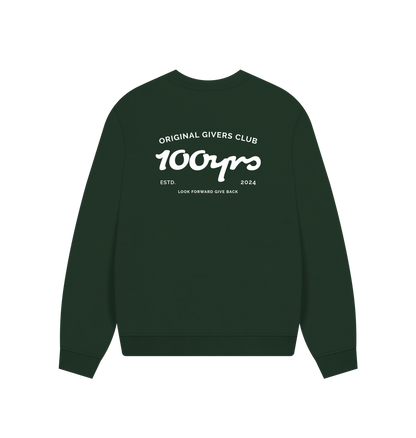 Evergreen Printed Sweater Back