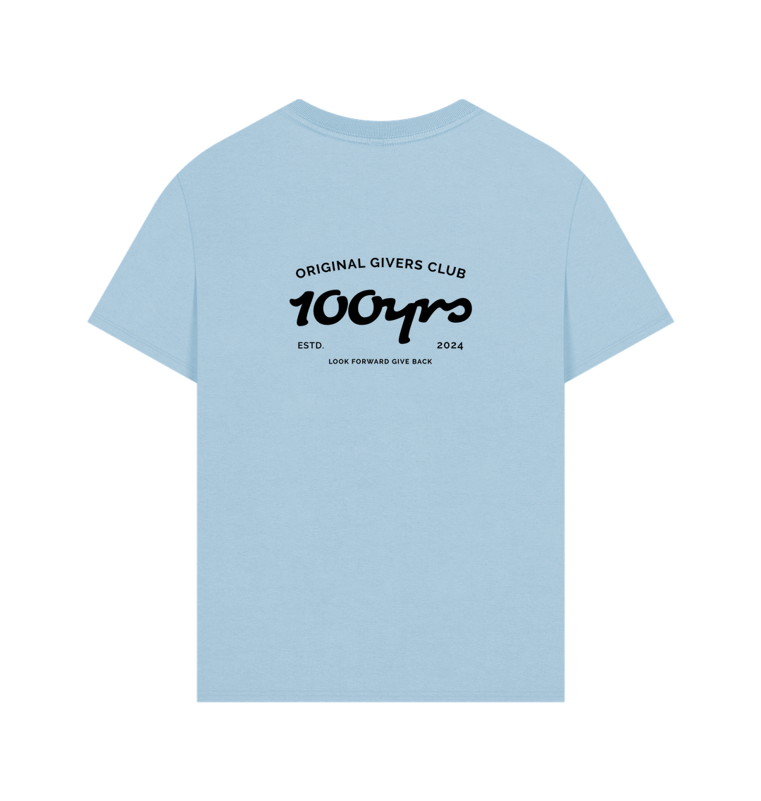 Milky Blue Printed T-shirt Back