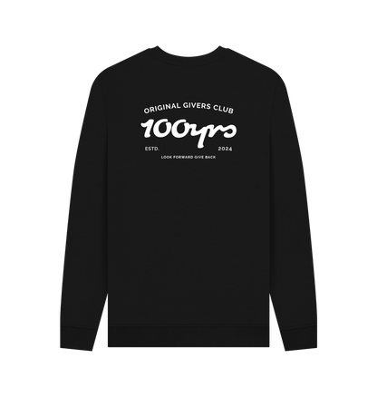 Black Printed Sweater Back