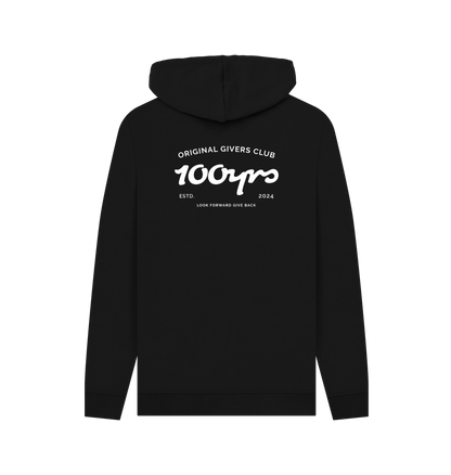 Black Recycled Hoody Back