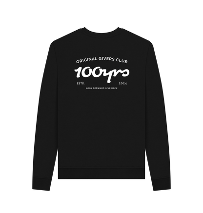 Black Printed Sweater Back