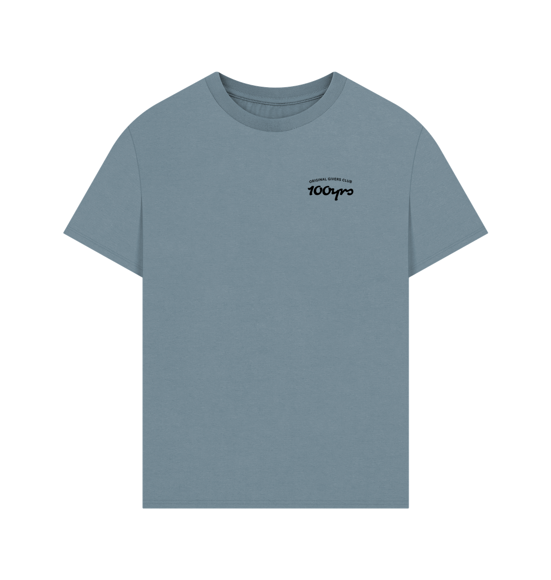 Stone Blue Printed T-shirt Front
