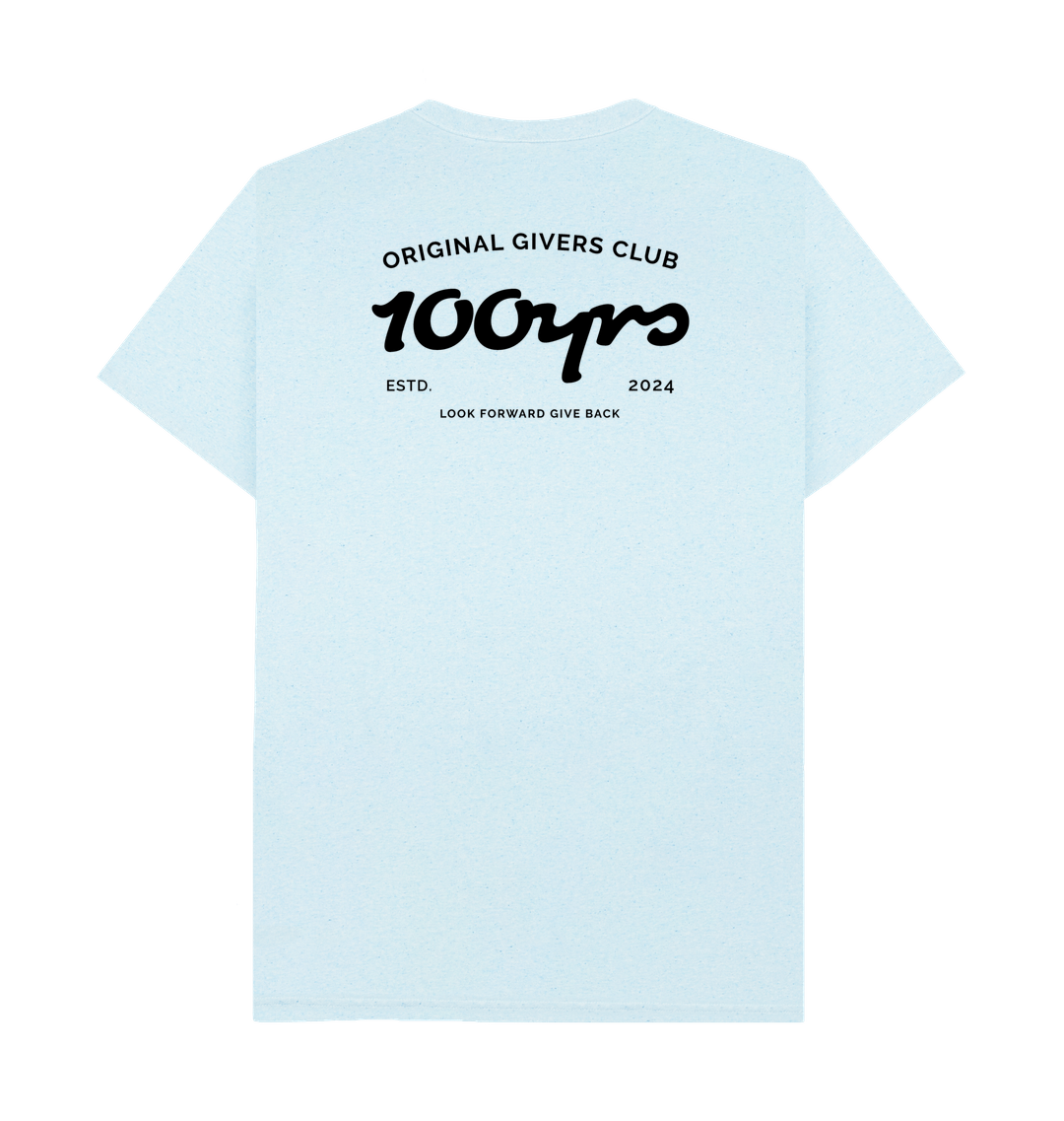 Light Blue Recycled Printed T-Shirt Back