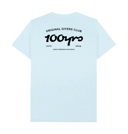 Light Blue Recycled Printed T-Shirt Back