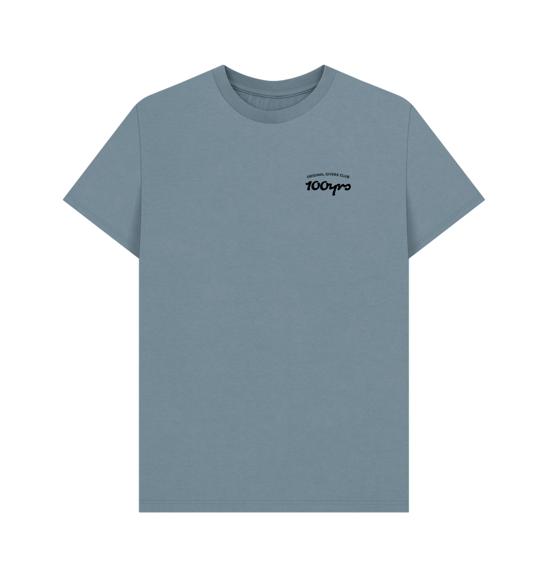 Stone Blue Printed T-shirt Front