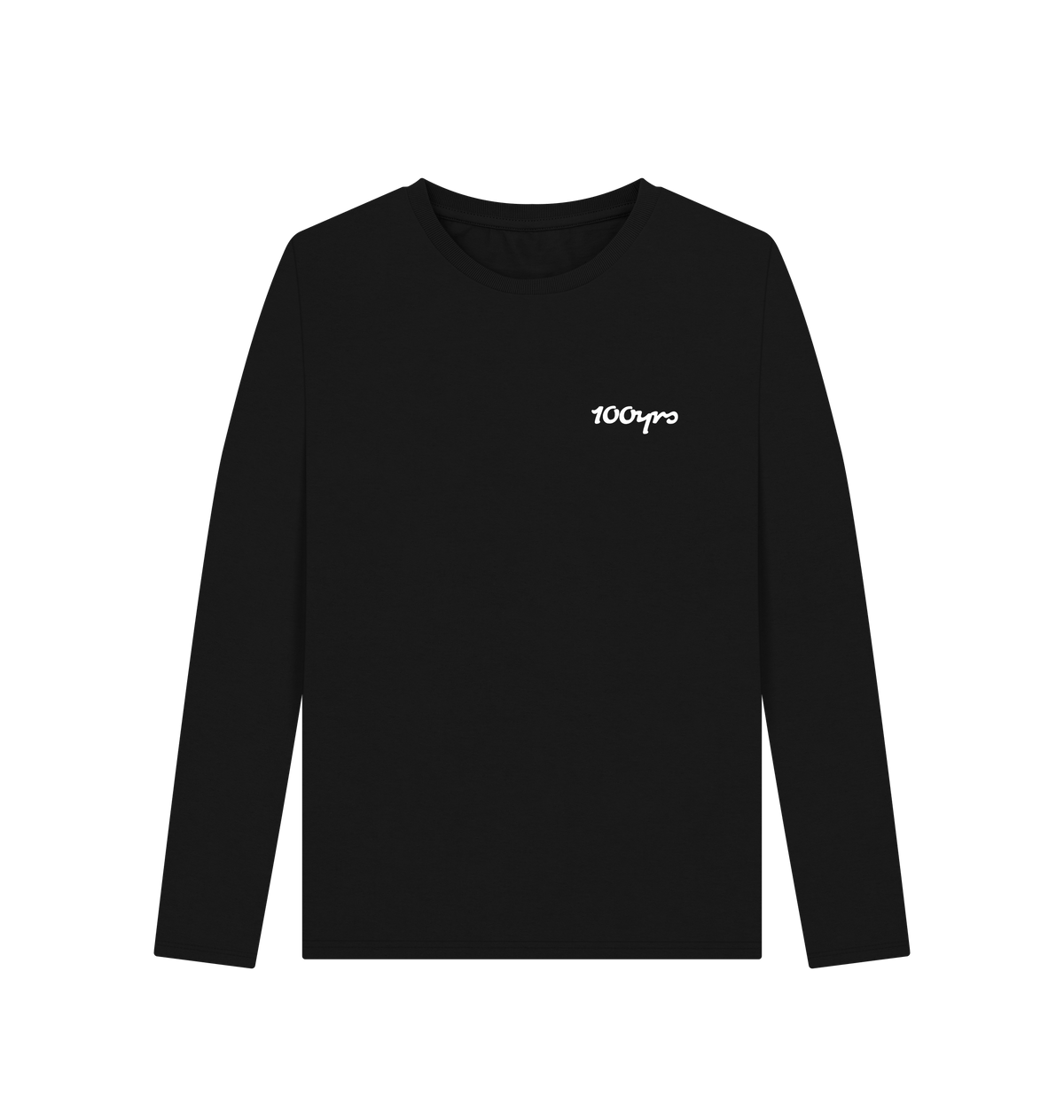 Black Printed Long Sleeve T Shirt Front