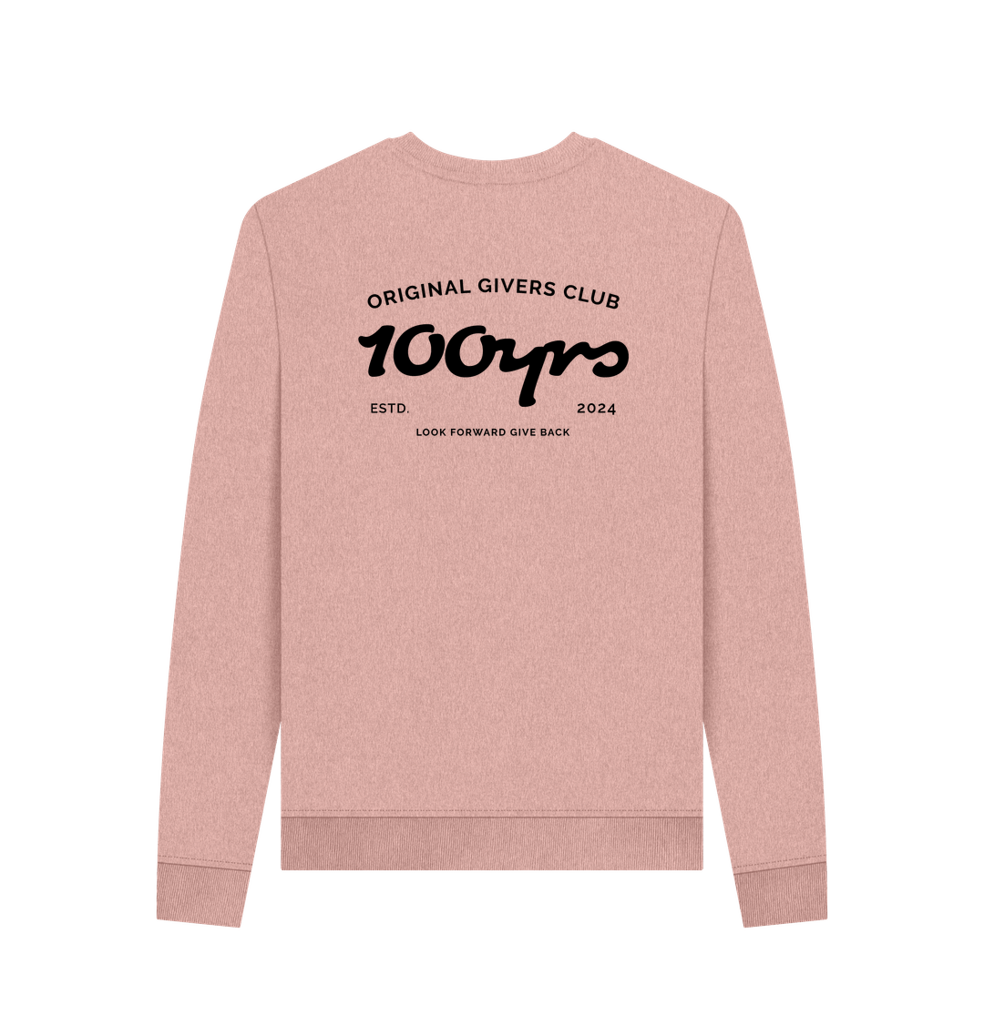 Sunset Pink Recycled Printed Sweater Back