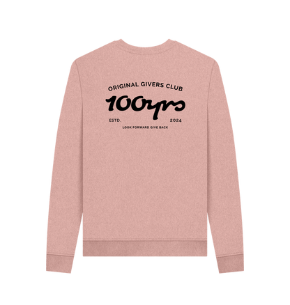 Sunset Pink Recycled Printed Sweater Back