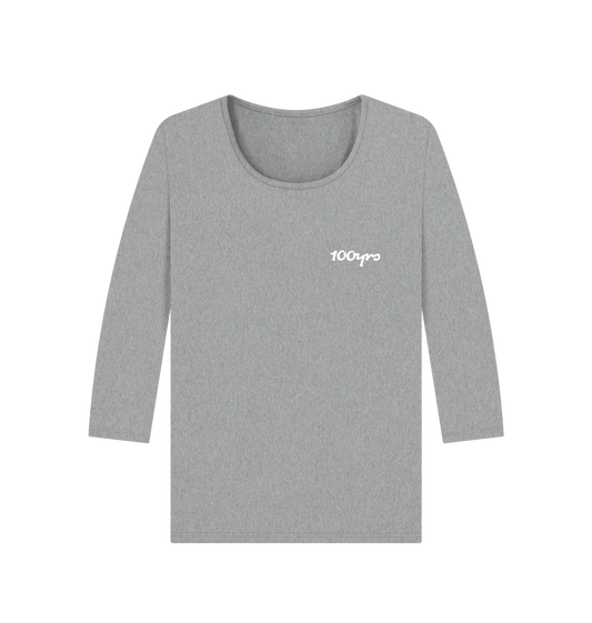 Athletic Grey Printed Long Sleeve T Shirt Front