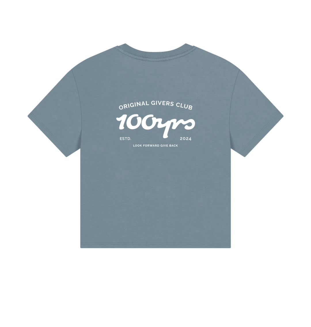 Stone Blue Printed T-shirt Back