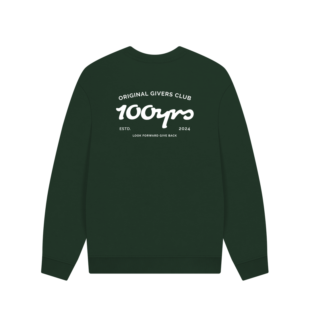 Evergreen Printed Sweater Back