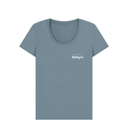 Stone Blue Printed T-shirt Front