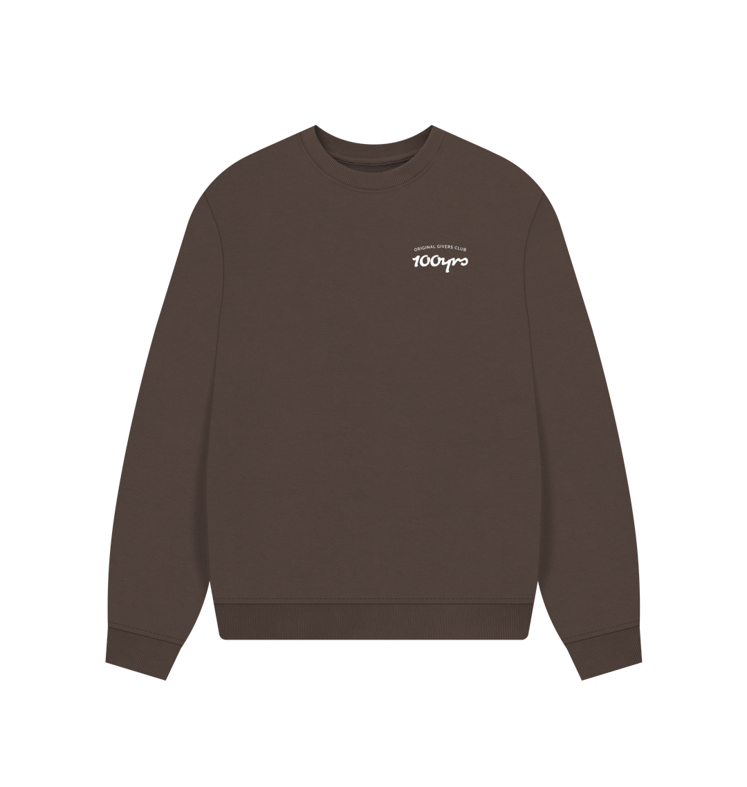 Chocolate Printed Sweater Front