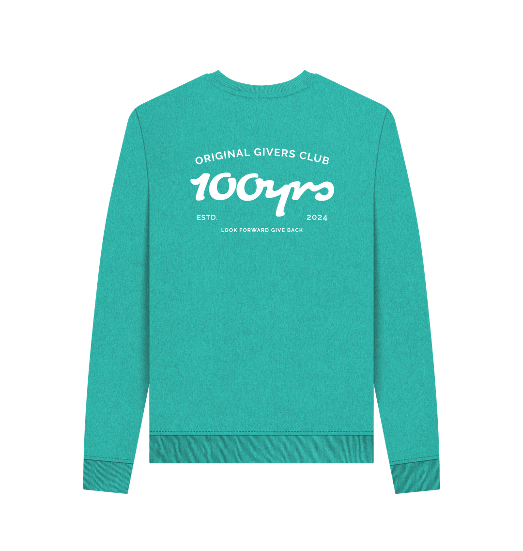 Seagrass Green Recycled Printed Sweater Back